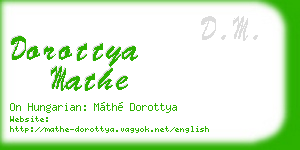 dorottya mathe business card
